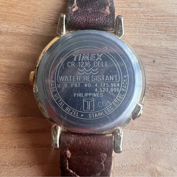 Timex cr 1216 cell ladies Indiglo brown braided leather watch NEW BATTERY - Picture 3 of 7